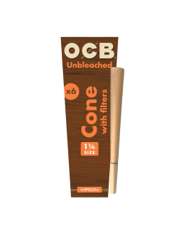 OCB Virgin Unbleached Cones 1 1/4