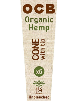 OCB Organic Cone 1 1-/4 (84mm) 6 packs