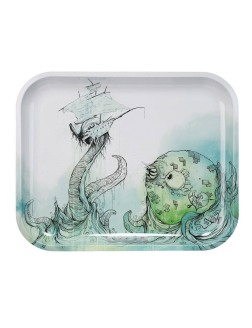 OCB Metal Rolling Tray Sea Monster