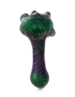 Heavy Coloured Glass Pipe 4"