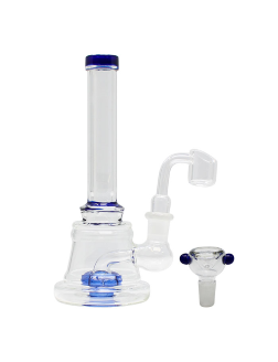 Blue Disk Percolator Dab Rig 7 Inches