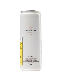 Quatreau Eau pétillante CBD au passionfruit + goyave