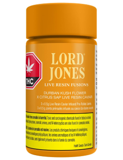 Lord Jones Durban Kush x Citrus Sap Live Resin Fusions Infus