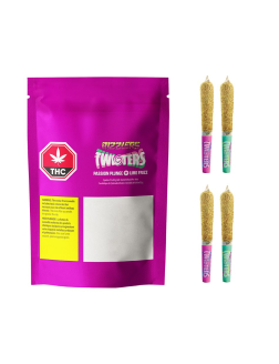 Rizzlers Coated Twisters Passion Plunge & Lime Frizz 4pc Inf