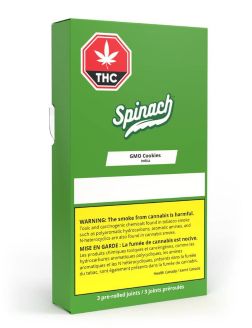 Spinach GMO Cookies 3pc Pre Roll