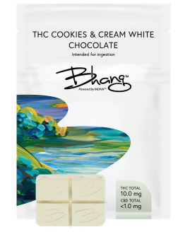 Bhang THC chocolat blanc aux biscuits et à la crème