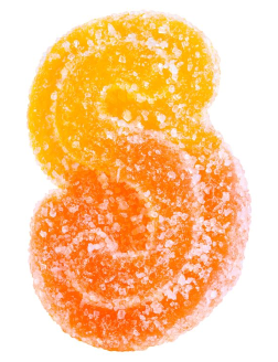SOURZ by Spinach Fully Blasted Peach Orange Gummy