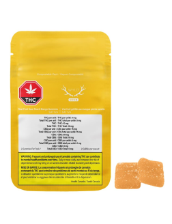 Wyld Real Fruit Sour Peach Mango 3:1 CBG:THC Gummies