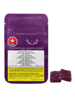 Wyld Real Fruit Boysenberry 2:1:1 CBD:THC:CBN Gummies