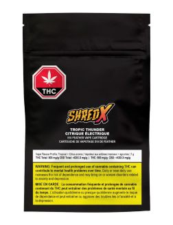 60-SHRED X Tropic Thunder 1g 510 Vape Cartridge