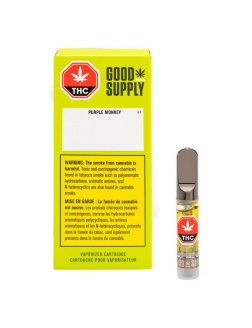 60-Good Supply Purple Monkey 1g 510 Vape Cartridge